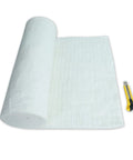 BACLAUGH 1x16x48 ceramic fiber fireproof insulation blanket roll, white; for furnace and kiln use; knife for scale.