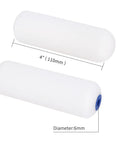 4 Inch Foam Paint Roller Set 10 Pack Pro Grade High Density Small Rollers shown in close-up with dimensions labeled