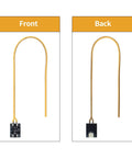 Front and back view of 200mm COB Silicone LED Strip Light With PCB Interface Board Build Kit for DIY projects