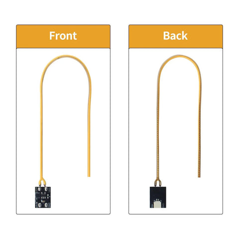 Front and back view of 200mm COB Silicone LED Strip Light With PCB Interface Board Build Kit for DIY projects