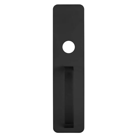 Commercial Door Pull Plate With Cylinder Hole In Sleek Matte Black Finish Built Tough From Rust Proof Stainless Steel For Top Shelf Security And Zero Hassle Install Meets Ansi Grade 1 Ul Listed Ada Compliant Specs