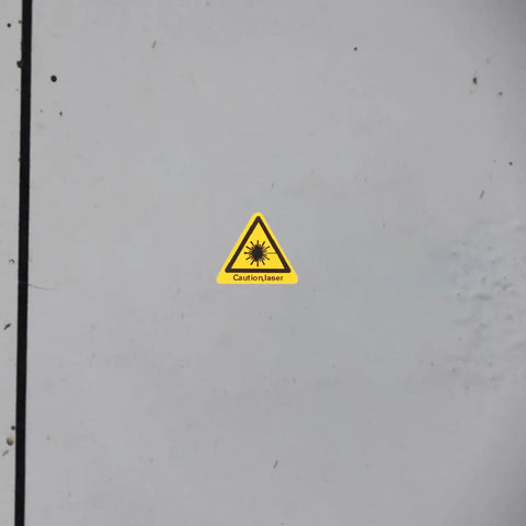 Laser Safety Sticker Caution Sign Lab Grade Adhesive Warning Labels For Industrial Use 0.59 X 0.59 In Quick Peel Surface Alert Decals