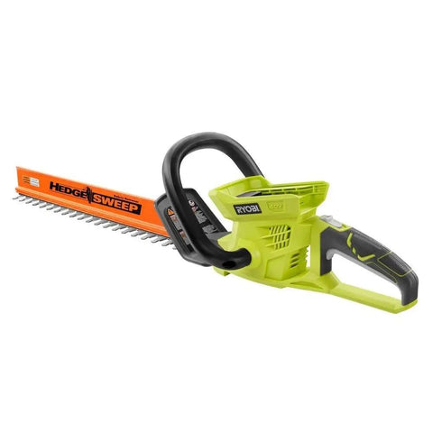 24-Inch 40-Volt Lithium-Ion Cordless Hedge Trimmer Bare Tool with dual-action blades, wraparound handle, and debris shield.