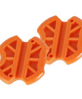 Two Pack Cable Threading Tools With Rubber Grip For Electricians, Anti Slip Ergonomic Clamp For Easy Wire Drawing, Keeps Hands From Fatigue, Compact Pocket Ready, Quick Positioning On Cables. Orange rubber cable pullers, pack of 2.