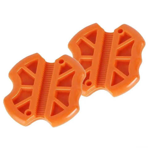 Two Pack Cable Threading Tools With Rubber Grip For Electricians, Anti Slip Ergonomic Clamp For Easy Wire Drawing, Keeps Hands From Fatigue, Compact Pocket Ready, Quick Positioning On Cables. Orange rubber cable pullers, pack of 2.