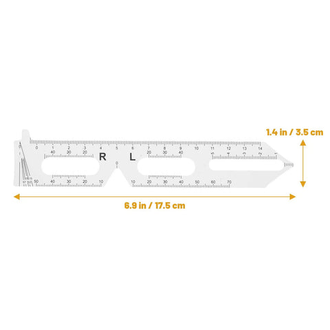 Two Pack PD Measurement Tool For Eyes, Lightweight Pupillary Distance Meter, Portable Pupillometer Ruler For Eyeglasses, Accurate Pupillary Distance Reading In 6.88 By 1.37 Inches; white plastic
