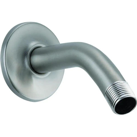 Shower Arm And Flange In Stainless Steel For Bathroom Upgrade, Durable Arm With Two And Five Sixteenths Inch OD And Six Inch Length, Easy Install