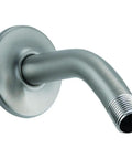 Shower Arm And Flange In Stainless Steel For Bathroom Upgrade, Durable Arm With Two And Five Sixteenths Inch OD, Six Inch Length