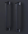 Matte Black Cabinet Pulls 5 Inch 128mm Set Of 10 Durable Alloy Kitchen Cabinet Handles installed on doors.