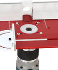 Heavy Duty Anodized Aluminum Router Table Insert Plate With Sturdy Miter Guide For Backyard Woodworking Bench, red, 240x200mm