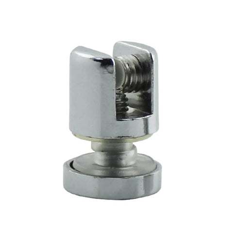 Close-up of Go-To Sturdy Glass Clamp Holder Bracket For 10-12mm Thick Glass Adjustable Shelf Corner Clamp Metal Fix Rustproof