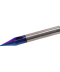 Durable Nano Coated 3 Flute Carbide V Groove Router Bit With 1/4 Inch Shank And 30 Degree Angle for high precision cuts.