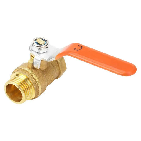 Heavy Duty Brass Ball Valve Half Inch Male And Female Threaded Plumbing Fixture With Hella Reliable Shutoff Control close-up view