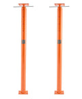 VEVOR 2 Pack Telescoping Jack Posts Heavy Duty Steel Support Beams, adjustable height, orange, used for basement leveling.