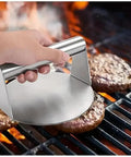 Hamburger Press For Smash Burgers, Stainless Steel Nonstick Smasher Patty Maker For Flat Top Griddle used on grill