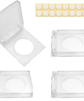 Push Button Cover Kit 4 Pack Easy Install 16mm Adhesive Flat Switch Guards Plastic Pushbutton Caps Safety Shield For Computers And Electronics Includes 16 Transparent Double Sided Pellets