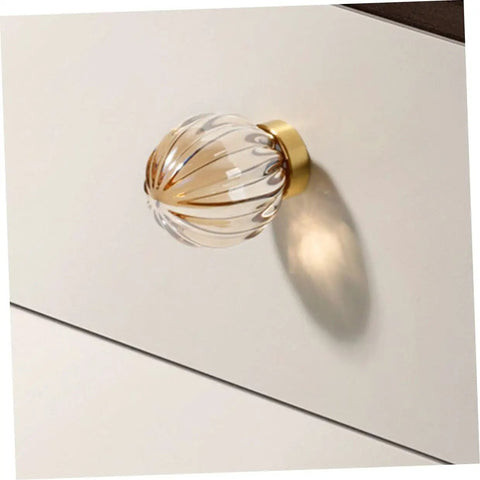 Brass Crystal Cabinet Knob And Drawer Pull Gold Tone Metal Dresser Handle For Wardrobe And Furniture Doors Single Hole Kitchen Cabinet