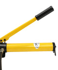 Beefy 8 Ton Split Hydraulic Spreader And Manual Flange Separator showing yellow manual hydraulic pump