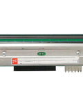 Straight Up Replacement Printhead For Sato Gt412E Barcode Label Printer 305dpi, top view of printhead with stainless steel interface.