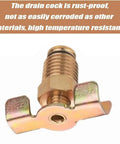 Two Pack One Quarter Inch Brass Air Hose Fittings With Blowdown Drain Valve And Handle NPT Male External Drain Cock