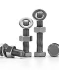 Two Pack TA2 Titanium Outside Hex Screw And Nut Flat Washer Kit For Fasteners M16x30mm Lightweight Built Tough Corrosion Resistant