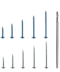 Pocket Hole Screws Assortment Kit 880 Pieces Size 8 Coarse Thread Zinc And Blue Coated with drive bit