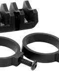 Universal Tactical Light Mount V-Block And Rings For Handheld Lights 0.75 To 1.04 Inch Diameter, Reinforced Polymer With Mil-Spec Aluminum, Lightweight And Durable Rail Attach Kit For Rifles And AR Platforms, black V-block and two rings