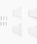Wall mount hardware for Super Wide Configurable Baby Gate For Doorways And Open Spaces Three Panel Wall Mounted Safety Gate With Door
