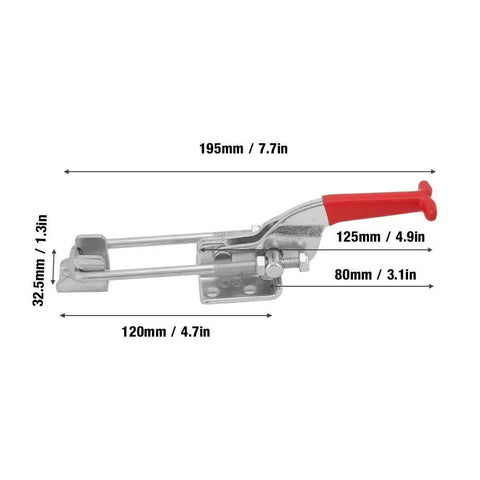 Built Like A Tank Carbon Steel Toggle Clamp With Quick Release Latch Action For Welding Woodworking Jig Assembly Featuring Triangular Gripping Lever Handle 120 Millimeter