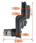 24V RS555 High Torque 40000RPM Motor Gearbox Upgrade For Ride On Toys, side view with measurements, 5.91 x 1.06 inches