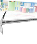 Double Use Garden Hoe And Pickaxe Stainless Steel Handheld Tool on a table with colorful background