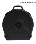 Road Ready Twenty Two Inch Cymbal Case Packs Thick Foam Guard To Lock Down Ten 21 Inch Cymbals Safe For Gig Hopping Studio Tracking Or Garage Jamming Keep Your Rig Locked Tight, back view of hard shell case.
