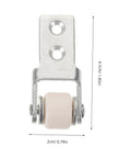 White Nylon Sliding Door Guide Wheels With Brake For Furniture Cabinet Tracks Heavy Duty Drawer Roller Casters smooth roller with metal bracket