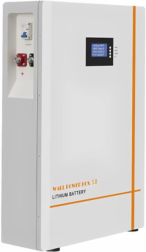 No Fuss Plug And Go 10Kwh Lifepo4 Solar Battery Smart Touch Display 51.2V 200Ah photo of wall-mounted lithium battery with display