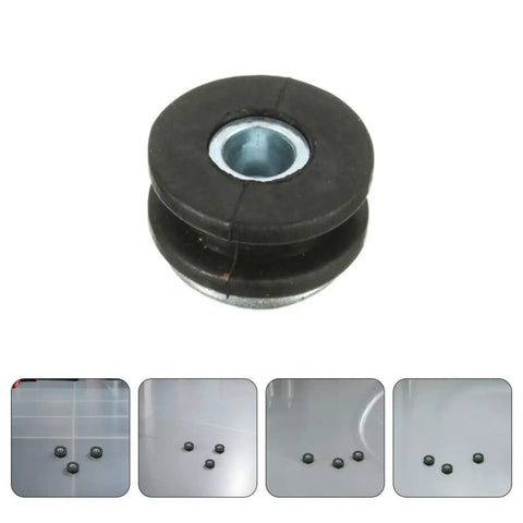 Motorcycle Rubber Grommet Kit For Easy Install And Smoother Rides, Two Set Shock Absorption Ring Buffers, Durable Rubber And Metal Construction, Reduces Road Vibration On Long Distance Journeys, black rubber and metal grommet close-up