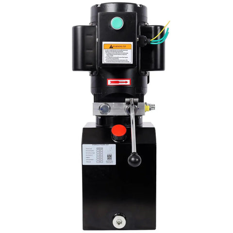 Heavy Duty Hydraulic Power Unit For 2 Post And 4 Post Car Lifts AC 220V Single Phase Workhorse Pump With Integrated Safety Relief Valve Black 6 Quart Tank Hustle Ready Garage Gear