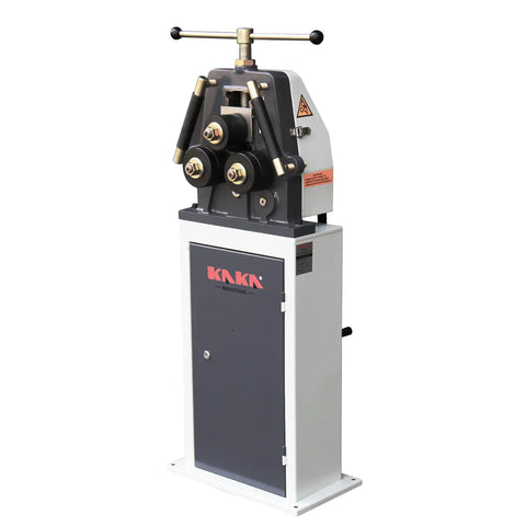 Heavy Duty Gear Assisted Three Roll Metal Bender For Cranking Out Round Pipes Flat Bars And Square Tubes Up To Fifty Millimeters With Zero Sweat Bending Smooth For Diy Fabrication And Real Deal Shop Work