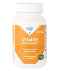 Vitality Calcium Complete Supplement for Real Bone Health and Daily Wellness, 120 tablets bottle with vitamins and minerals.