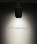 Flexible H Track Lighting Heads For Retail, 17.5W LED, Dimmable, CRI90, 4000K, ETL Listed, Matte Black Finish, 36° beam angle