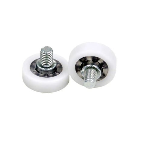 10 Pc Drawer Bearing Wheel Set DR26C6L8W7M6 M6x26x7mm, white roller replacement parts for smooth, quiet drawer function