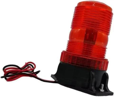 Top Shelf Amber Led Strobe Beacon Light Compatible With Genie Scissor And Vertical Mast Lifts Gr12 Gs1530 Gs2032 12 To 110 Volt Harness straight mount with black base and wires.