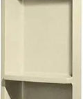 Recessed Solid Surface Shower Shelf With Runoff Channels, 4.3 In Depth, 15 In Wide, 22 In High, Bone Finish, Large Capacity For Shampoo Bottles And Soap, No Coating To Chip Or Crack, Installs Between Studs For A Clean Built In Look