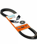 OEM Replacement Belt For Woods 33056 And Sunbelt B133056, heavy duty, black, coiled with label.