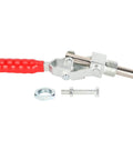 Quick Release Horizontal Clamp For Woodworking Jigs And Fixtures, Welding And Drill Press Setup, with red handle and accessories