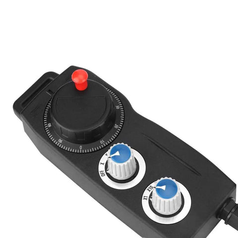 4 Axis CNC Handwheel Pulse Generator 5V 100PPR Electronic Handheld Controller Pulse Encoder For Engraving Milling Lathe With X Y Z Coordinate Select And Return To Origin, black handheld unit
