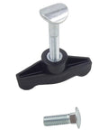 Universal Lawn Mower Handle Knob Bolt Kit with 2 short T-handle knob and bolt shown