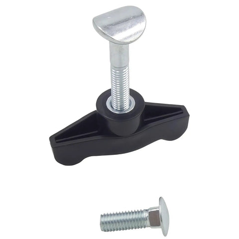 Universal Lawn Mower Handle Knob Bolt Kit with 2 short T-handle knob and bolt shown