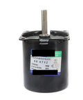 No Fuss Permanent Magnet Synchronous Motor With Metal Gear Reducer 28W 220V AC 7MM Eccentric Shaft 80RPM front view showing specs and shaft