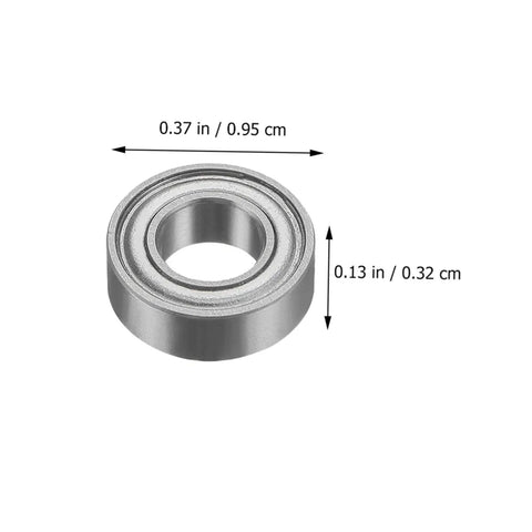 Top Bearing Router Bit Kit With Ball Bearings, Screws And Wrench For Router Bits, Hotfix Tool For Quick Bearing Change, Double Shielded Bearings For Long Lasting Use, Random Style - single metal ball bearing dimensions 0.37 inches by 0.13 inches