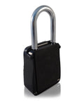 Combo Realtor Lockbox 12 Pack With Easy 4 Digit Code Reset And High Capacity Key Tray, black metal box on silver shackle